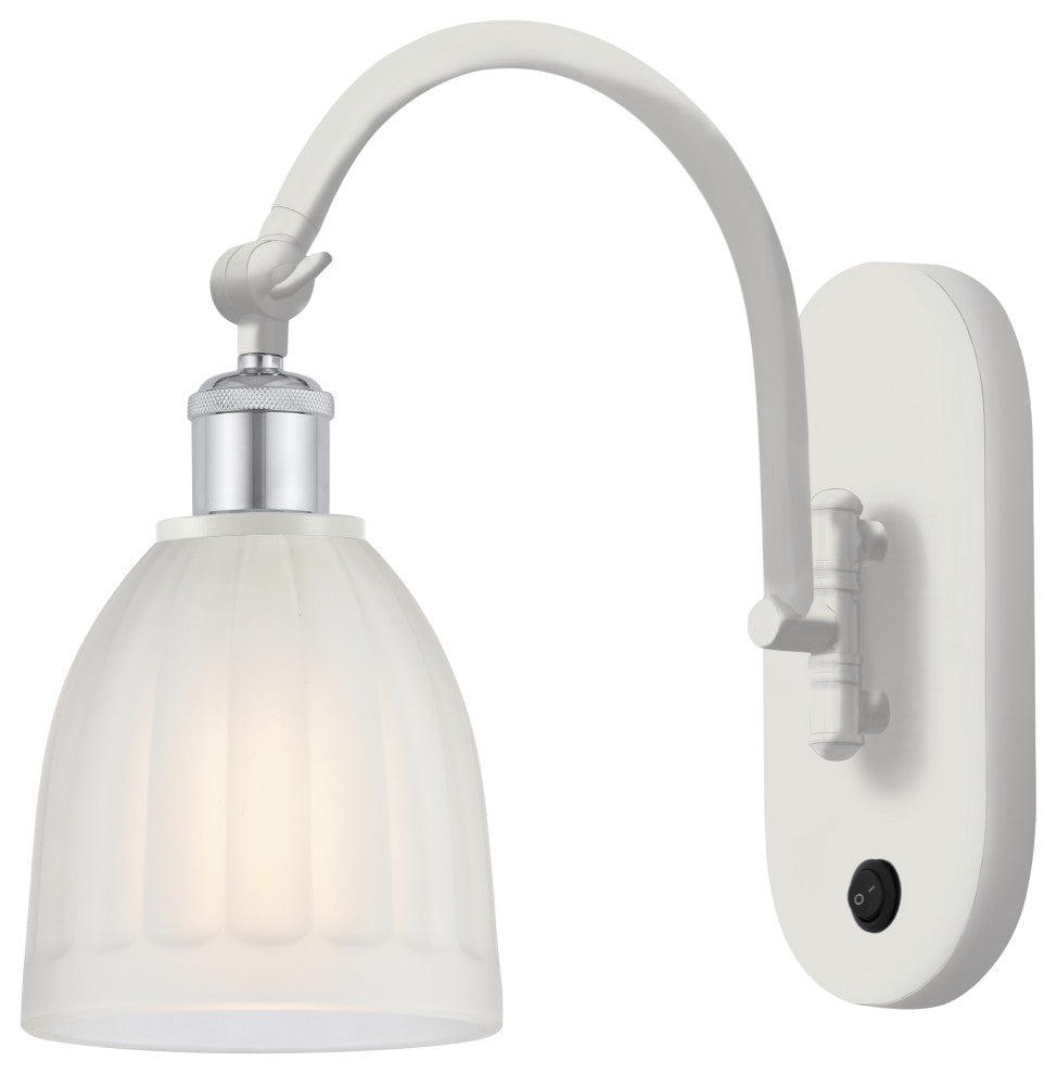 INNOVATIONS 518-1W-WPC-G441-LED 1-Light Sconce White and Polished Chrome