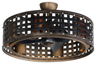 Maxim 61016 Portcullis 33" 3 Blade Indoor LED Ceiling Fan - Bronze Gilt