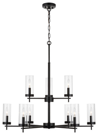 Zire 9-Light Chandelier, Midnight Black