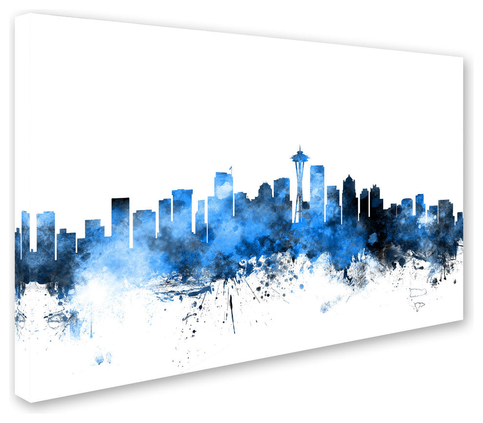 "Seattle, Washington Skyline II" Canvas Art by Michael Tompsett
