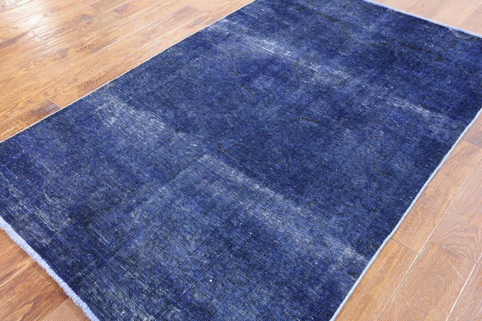 4'x6' Oriental Overdyed Wool Rug, W2610