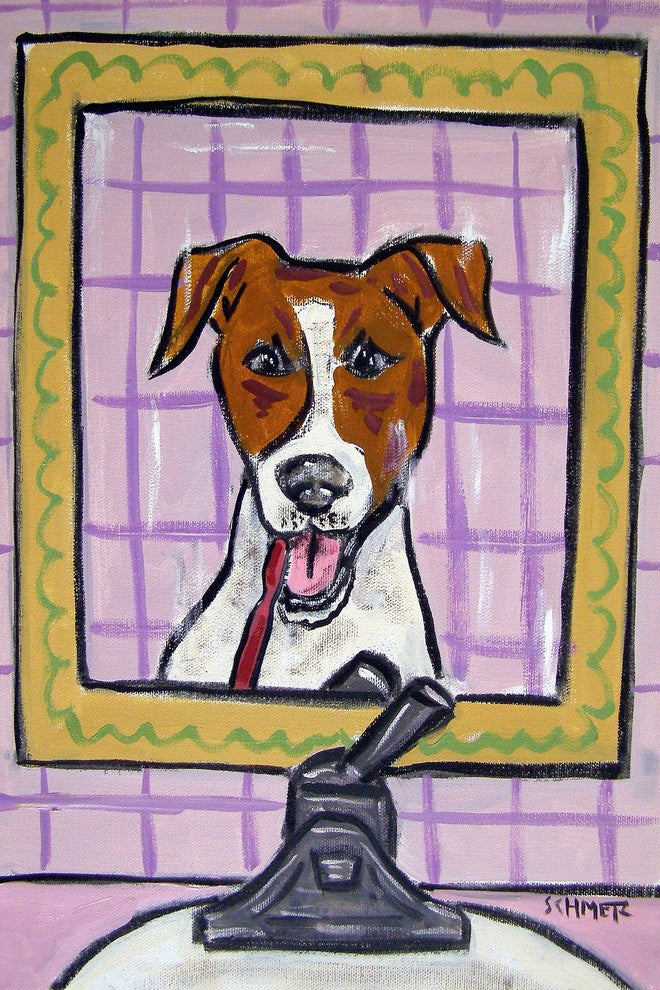 "JRT Teeth" Painting Print on Wrapped Canvas, 30"x45"
