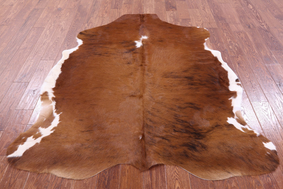 6' 5" X 5' 3" Natural Cowhide Rug C1804