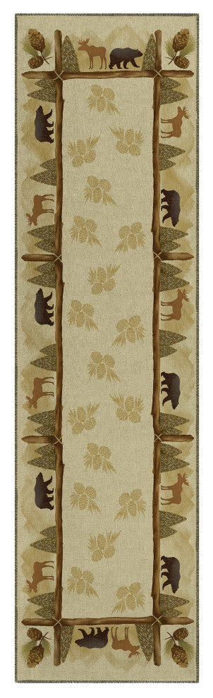 Indoor/Outdoor Excursion EX2 Beige Machine Washable 2'3" x 7'6" Runner Rug