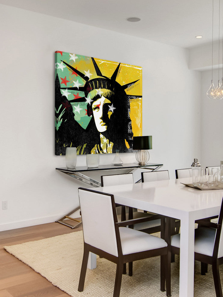 Marmont Hill, "Liberty" by Rick Martin Painting Print on Wrapped Canvas, 18x18