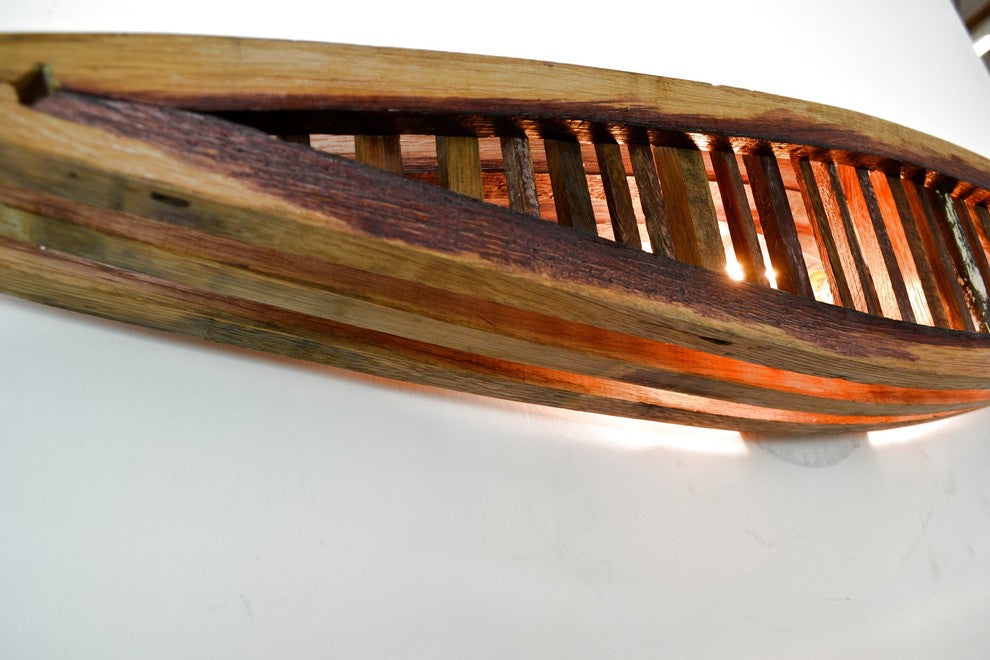 Wine Barrel Wall Sconce - Listras - Made from reclaimed CA wine barrels