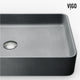 VIGO Basilica 23"L x 14"W x 4"H Concreto Stone Rectangular Bathroom Vessel Sink