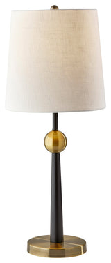 Francis 29-Inch Table Lamp, Black and Antique Brass