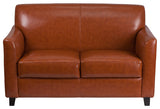 Hercules Diplomat Series Cognac Leather Loveseat