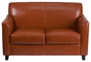 Hercules Diplomat Series Cognac Leather Loveseat