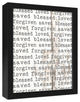 Distressed Religious Words 11x14 Black Framed Canvas