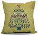 Decorative Holiday Pillow Geometric Print, Light Green, 20"x20"