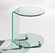 Bent Glass End Table, Clear Glass
