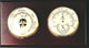Brass Barometer and Thermometer/Hygrometer on Mahogany Weather Station