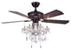 Warehouse of Tiffany Havorand 52-inch 5-blade Ceiling Fan With Crystal Chandelie