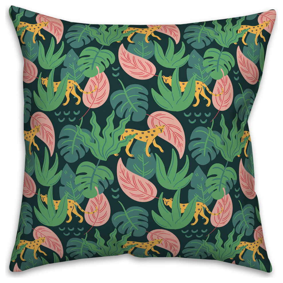 Tropical Cheetahs 18x18 Indoor / Outdoor Pillow