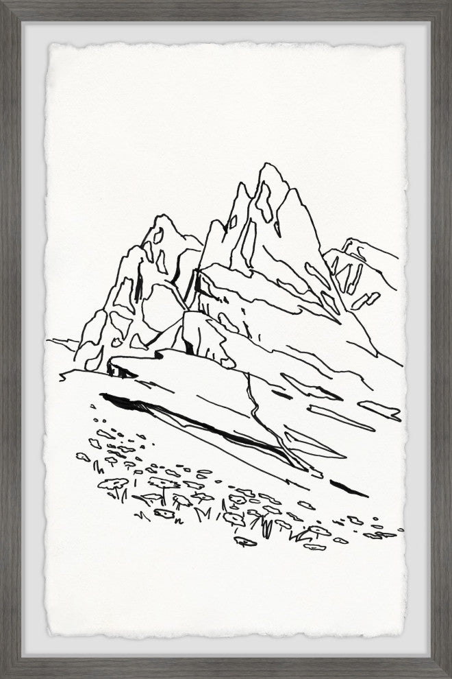"Conquer the Peak" Framed Painting Print, 12x18