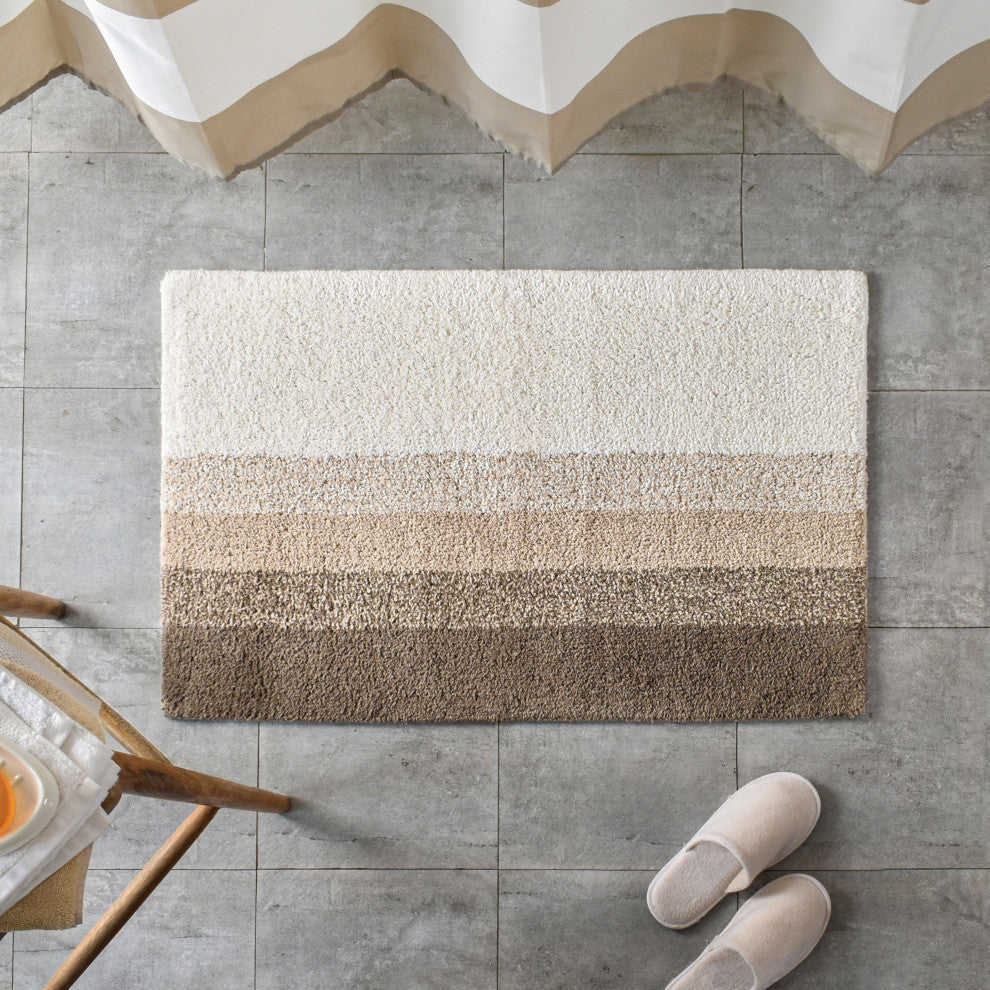 Avebury Cotton Bath Mat, Brown, 21x34