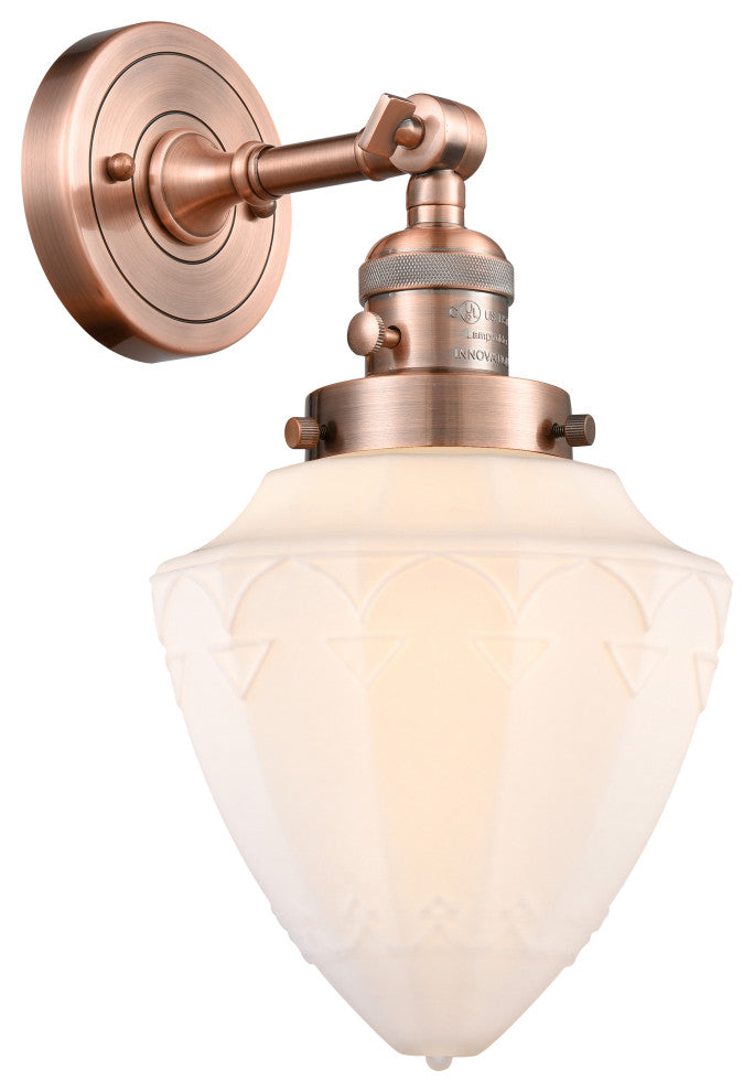 INNOVATIONS 203SW-AC-G661-7 1-Light Sconce Antique Copper
