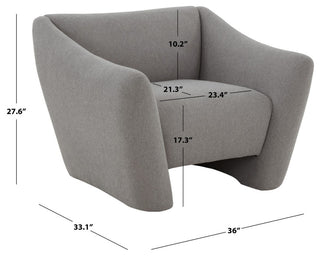 Safavieh Couture Stefanie Modern Accent Chair, Light Grey