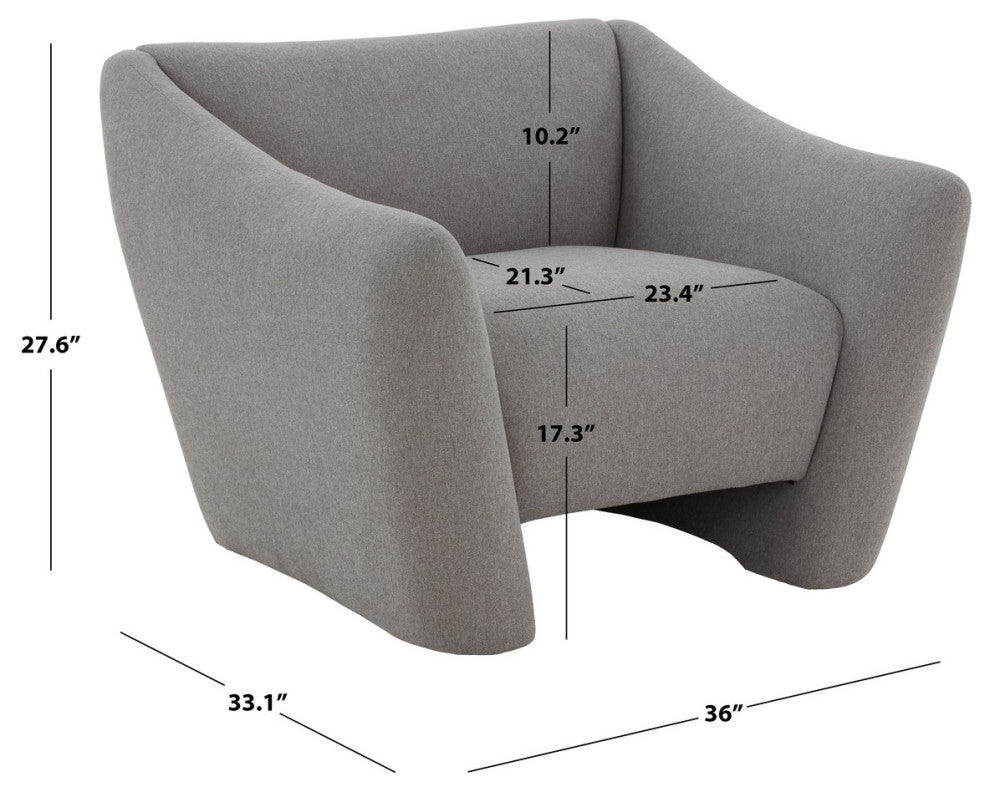 Safavieh Couture Stefanie Modern Accent Chair, Light Grey