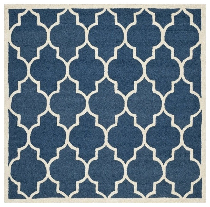 Safavieh Cambridge CAM134G 6' Square Navy Rug