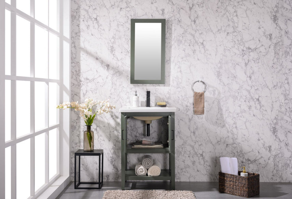 24" Kd Pewter Green Sink Vanity