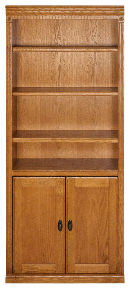Huntington Oxford Wood Bookcase With Doors