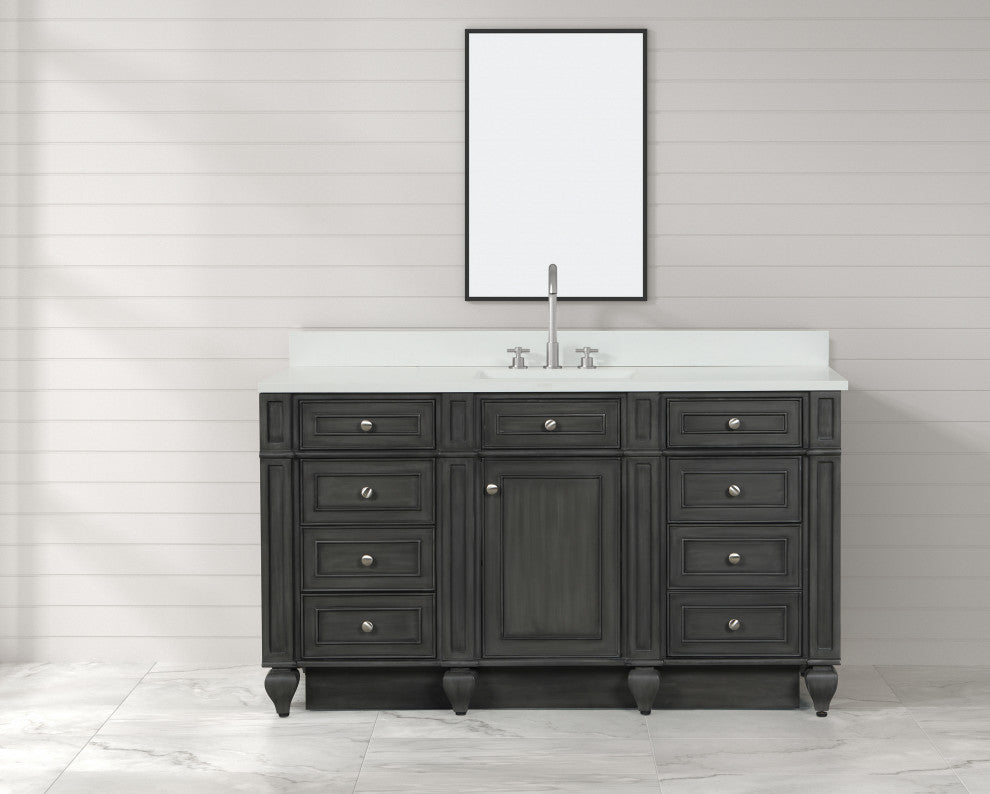 Winston 60" Single Vanity, Gray