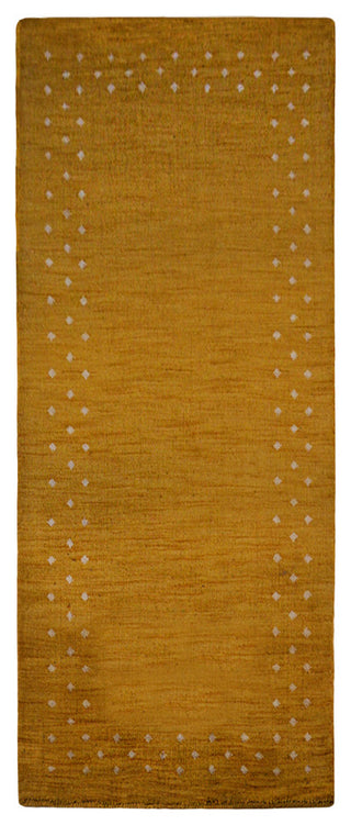 HAND KNOTTED LOOM WOOL ECO-FRIENDLY AREA RUGS - Runner, Gold, Contemporary
