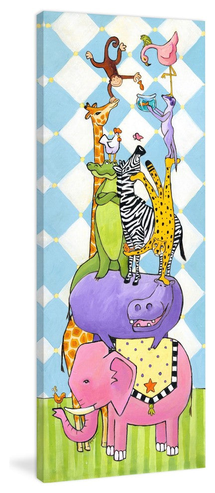 Marmont Hill, "Zooper Stars" by Janet Nelson Painting on Wrapped Canvas, 15x45