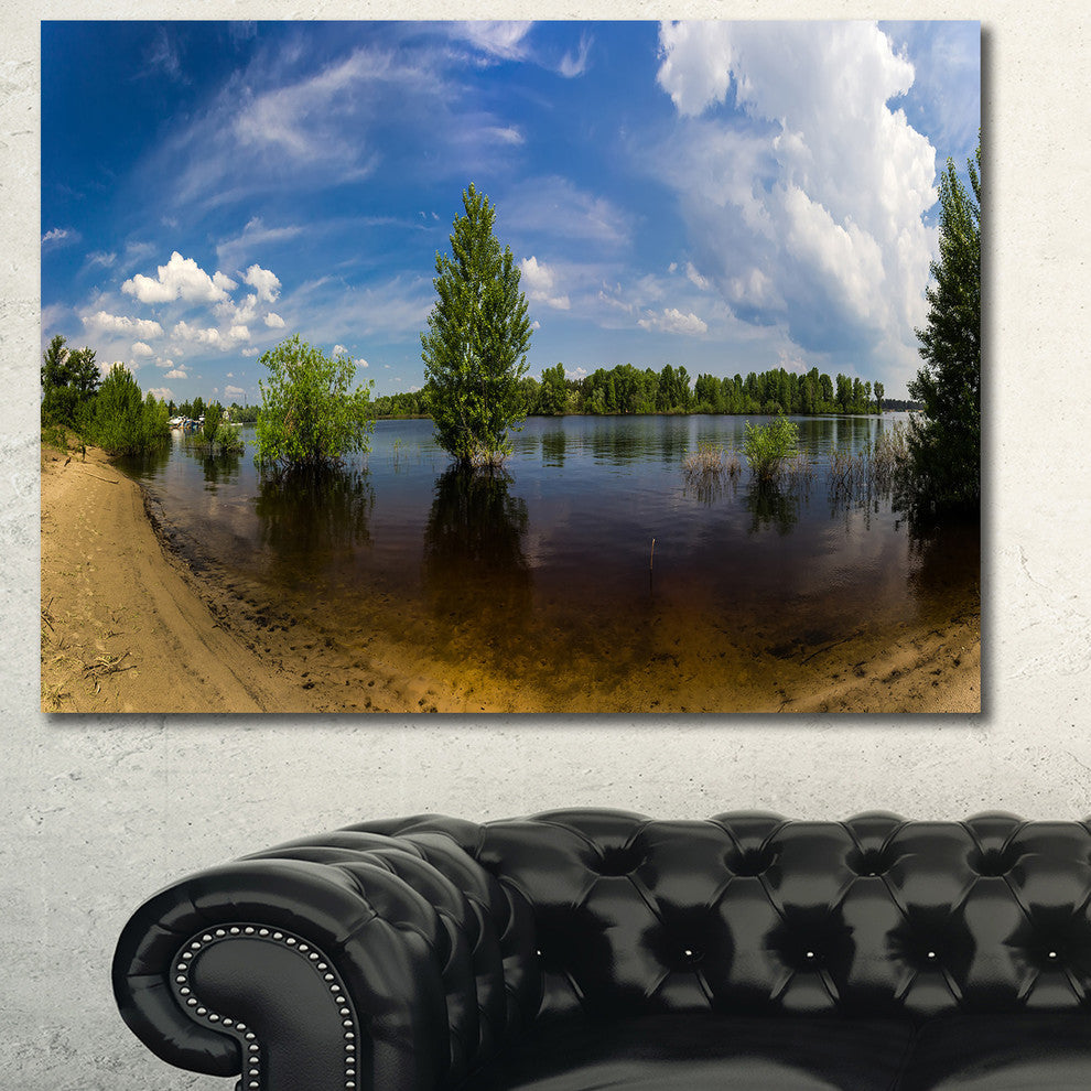 Small Flood Panorama, Landscape Canvas Art Print, 40"x30"
