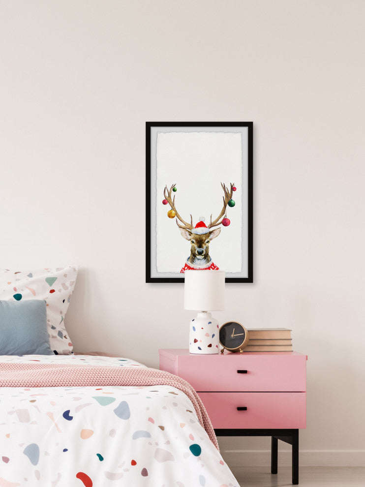 "Guide My Sleigh" Framed Painting Print, 12x18