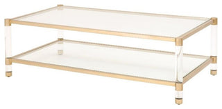 Essentials For Living Traditions Nouveau Metal Coffee Table in Brass