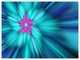 Rotating Blue Fireworks, Floral Canvas Art Print, 40"x30"