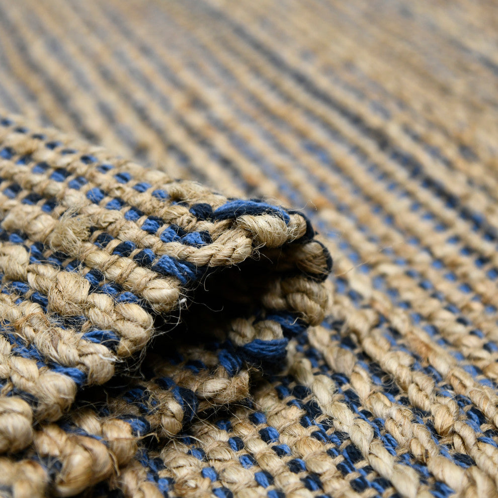 Naturals Sinclair Area Rug, Navy, 2' x 3', Striped