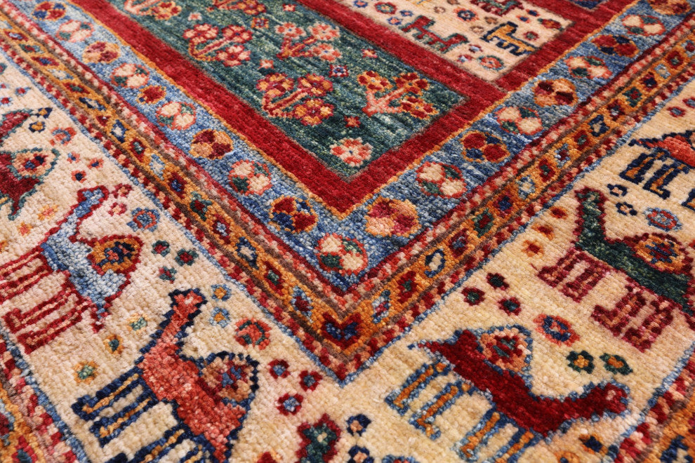 Runner Hand Knotted Tribal Persian Gabbeh Rug 2' 9" X 10' 1" Q6569