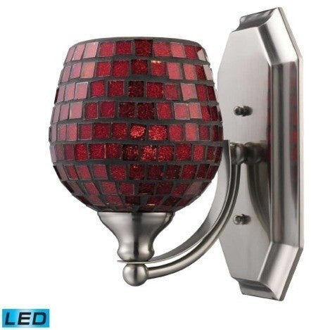 Vanity Bathbar Copper/1/Satin Nickel/LED Bulb -1N-CPR-LED