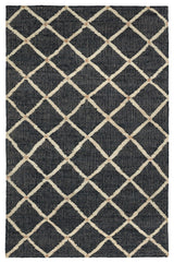 Dash & Albert Kali Black Handwoven Jute Rug, Black, Runner-2'6" x 8'