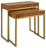 Uttermost Burl-esque Wooden Nesting Tables, Set of 2