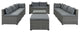 9 Pieces Outdoor Large Wicker Reversible Patio Sectional with Table and Cushions