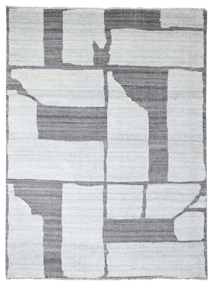 Grey Wool Hand knotted Natural Dyes Modern Oriental Rug 9' x 11'8"