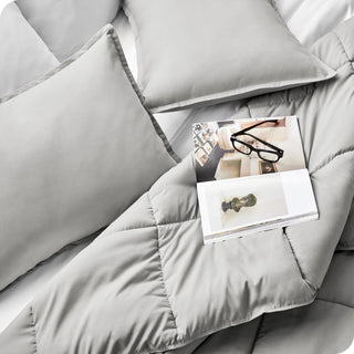 Bare Home Down Alternative Comforter Set, Light Gray, Queen