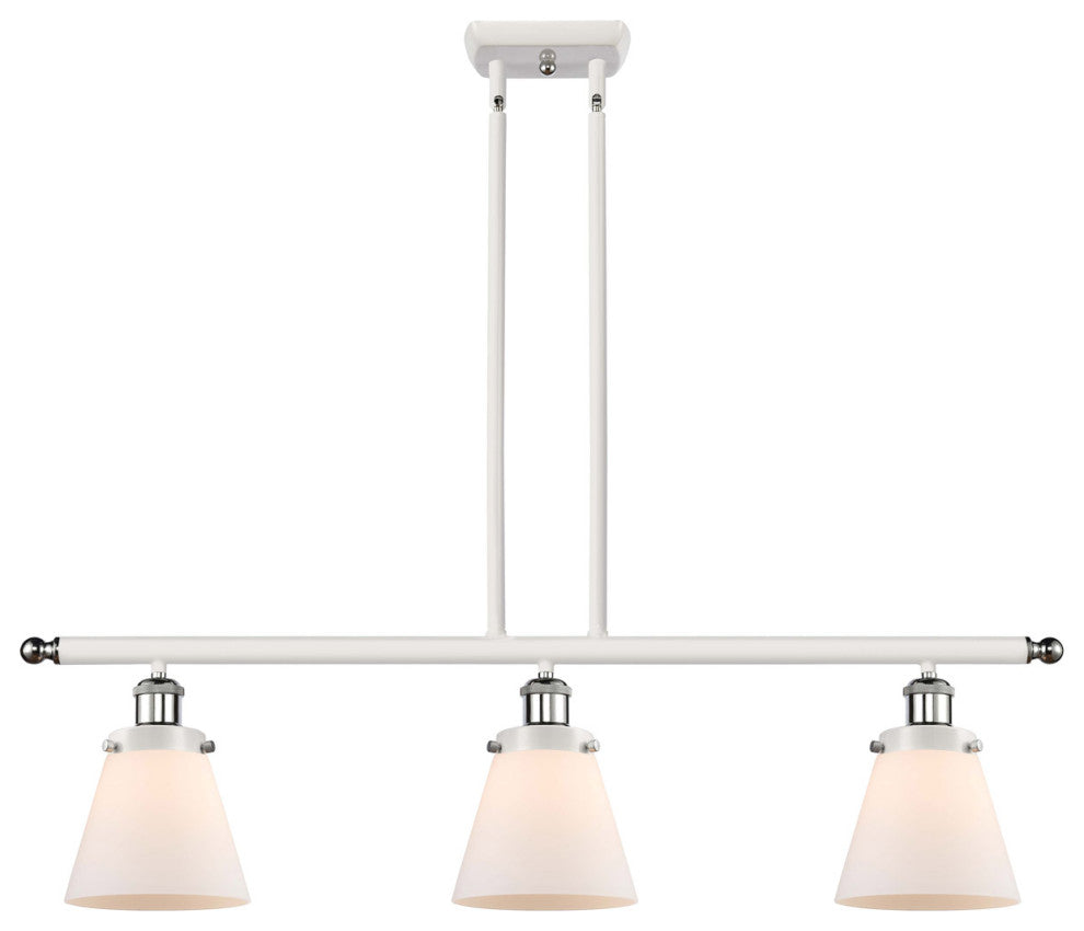Innovations 916-3I-WPC-G61 3-Light Island Light, White, Polished Chrome