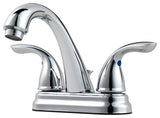 Pfirst Series 2-Handle 4" Centerset Bathroom Faucet, Polished Chrome