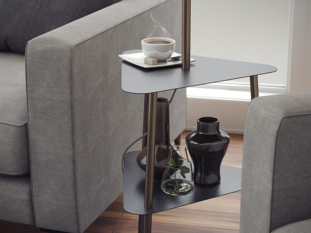 Kenroy 35344AB 1-Light Floor Lamp, Viviene