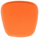Orange Faux Leather Cushion Chair Pad