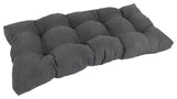42"x19" Squared Micro Suede Tufted Loveseat Cushion, Steel Gray