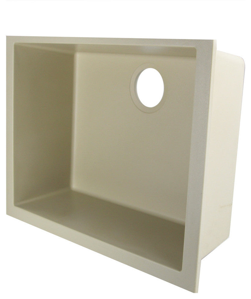 Nantucket Sinks Small Single Bowl Undermount Granite Composite, Sand