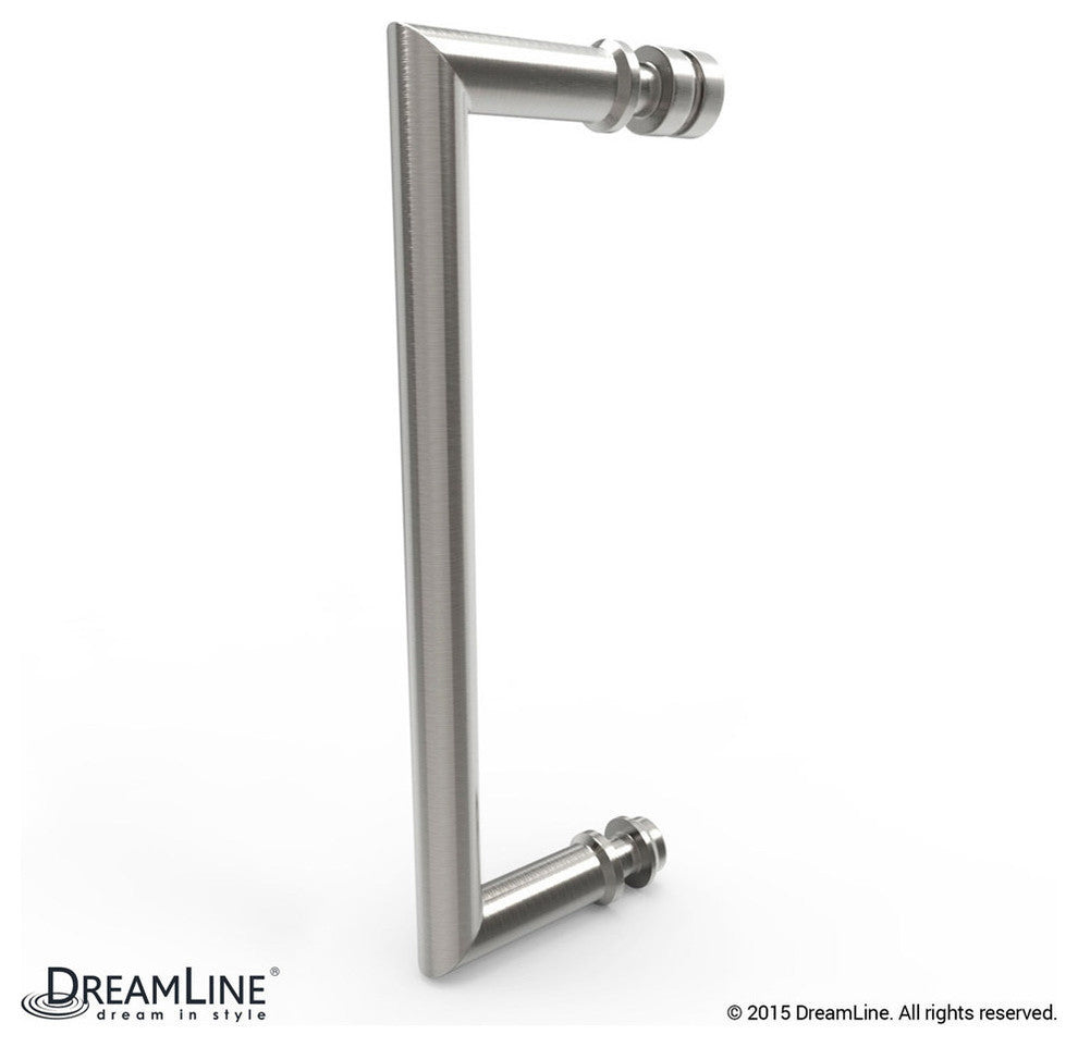 Unidoor Plus 46"x34-3/8"x72" Shower Enclosure, Brushed Nickel Finish